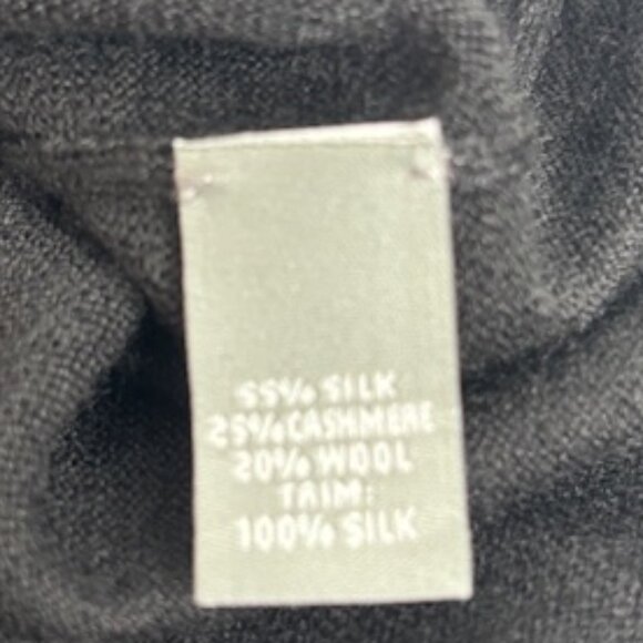 Neiman Marcus Cashmere Collection Black Tank Top Sheer Hem Size S NWT $150 - Picture 6 of 7